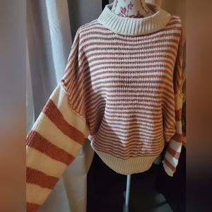 Soft striped design sweater